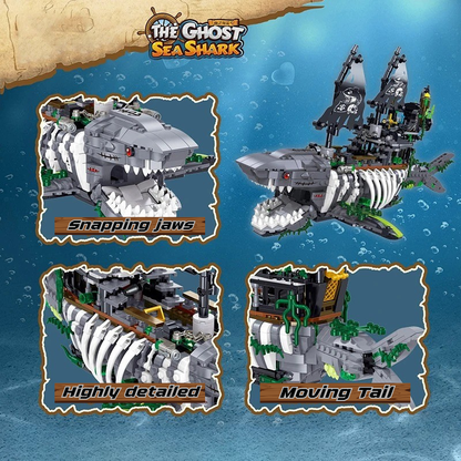 Ghost Sea Shark Building Block Set (1155pcs)