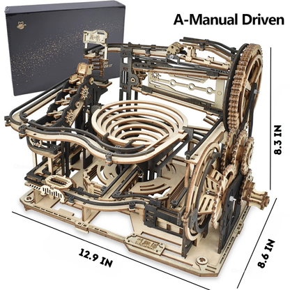 Premium 3D Wooden Marble Run - Spiral