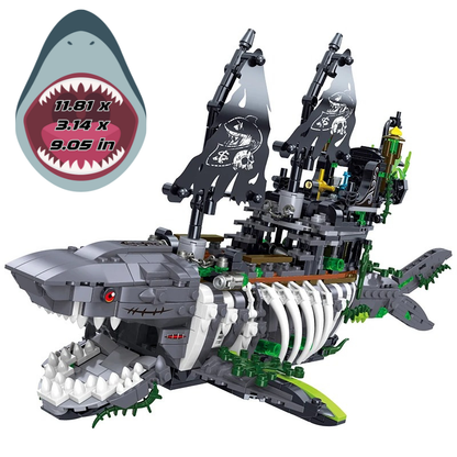 Ghost Sea Shark Building Block Set (1155pcs)